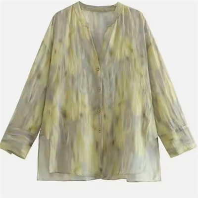 Bluzka ze 100% lnu z nadrukiem